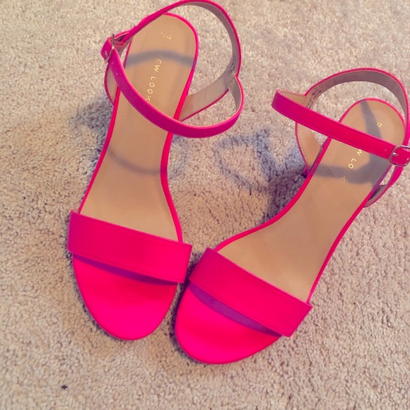 neon pink sandals